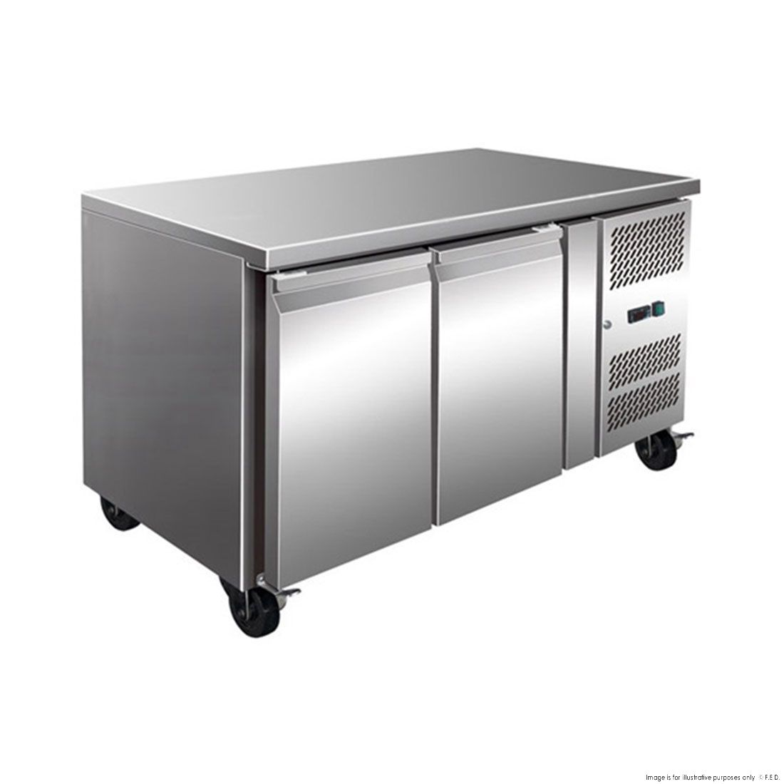 Thermaster TROPICALISED 2 Door Gastronorm Bench Fridge GN2100TN