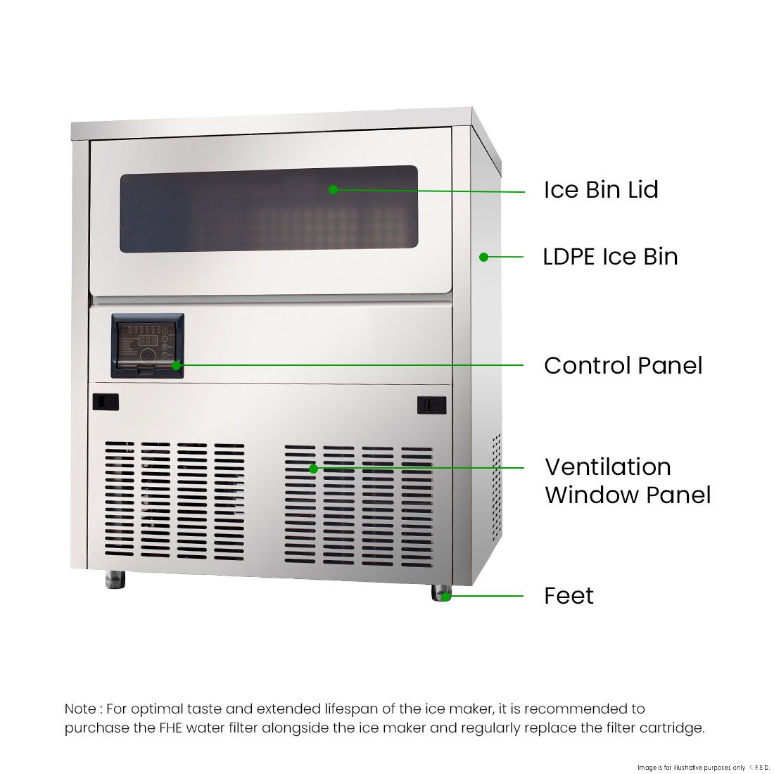 Blizzard Under Bench Ice Maker Air Cooled - SN-81B
