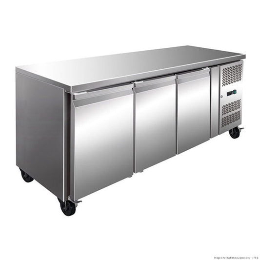 Thermaster TROPICALISED 3 Door Gastronorm Bench Fridge GN3100TN