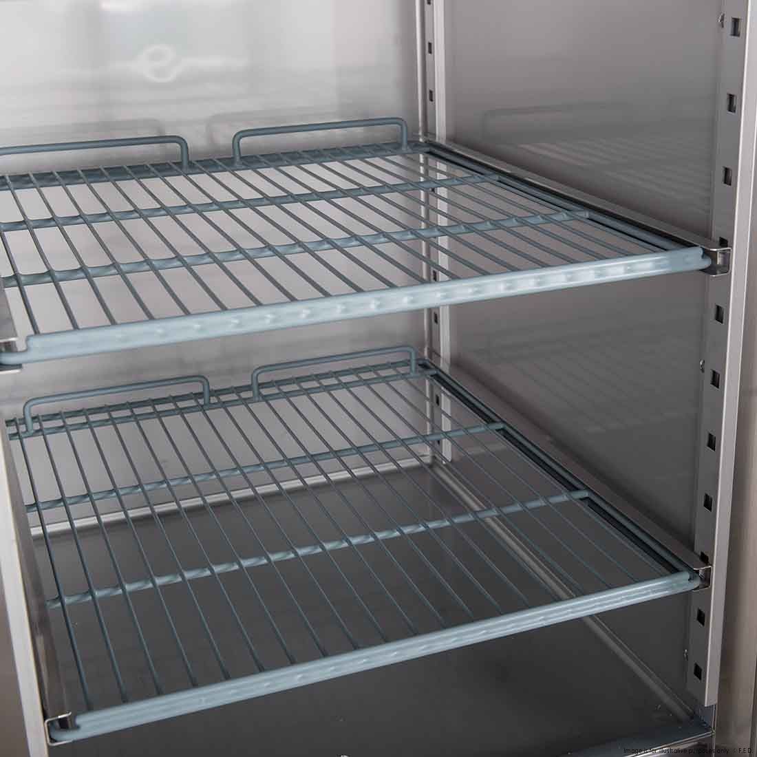 FED-X Stainless Steel Two Door Upright Fridge - XURC600S1V