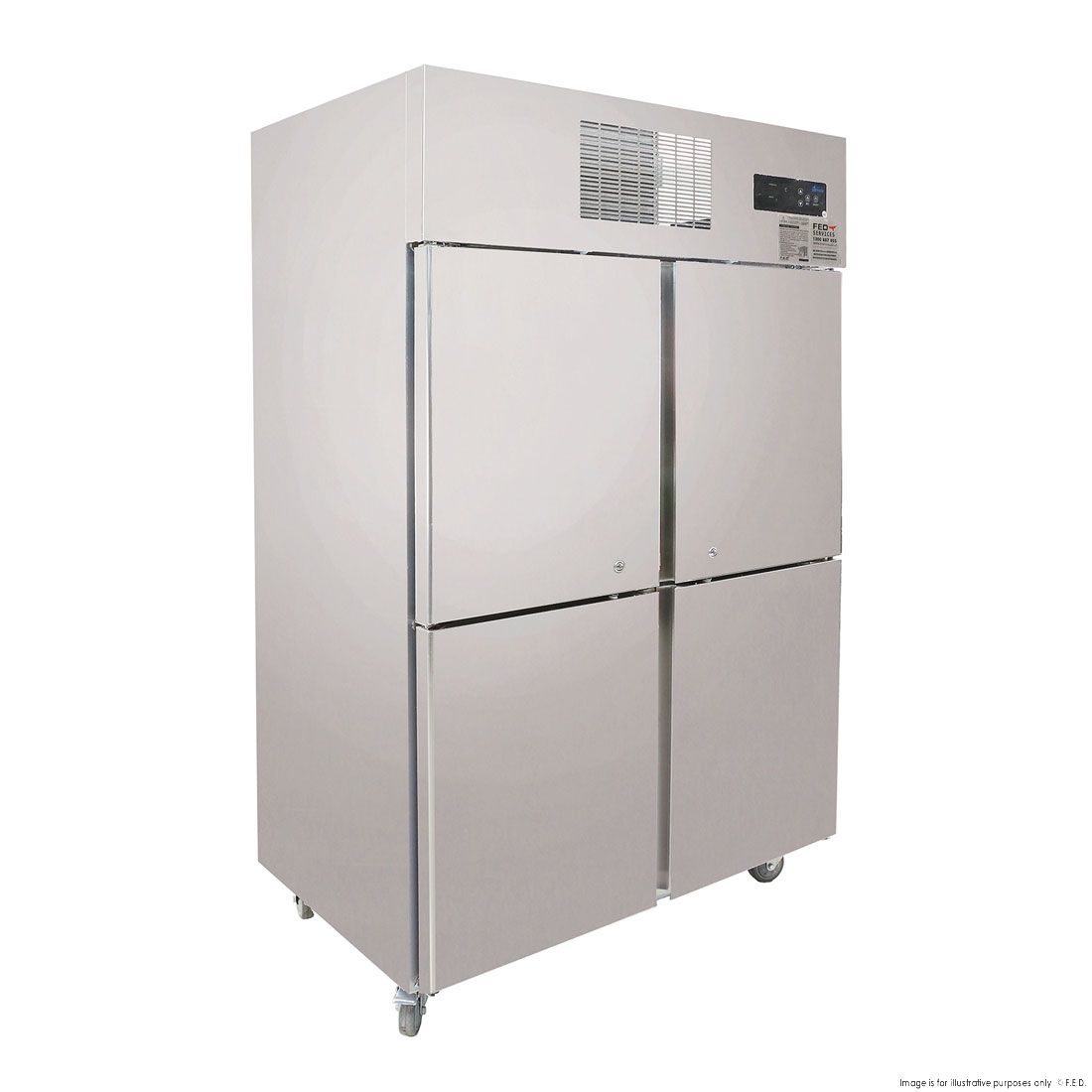Thermaster Tropical 4 x Half door Stainless Steel Fridge - SUC1000