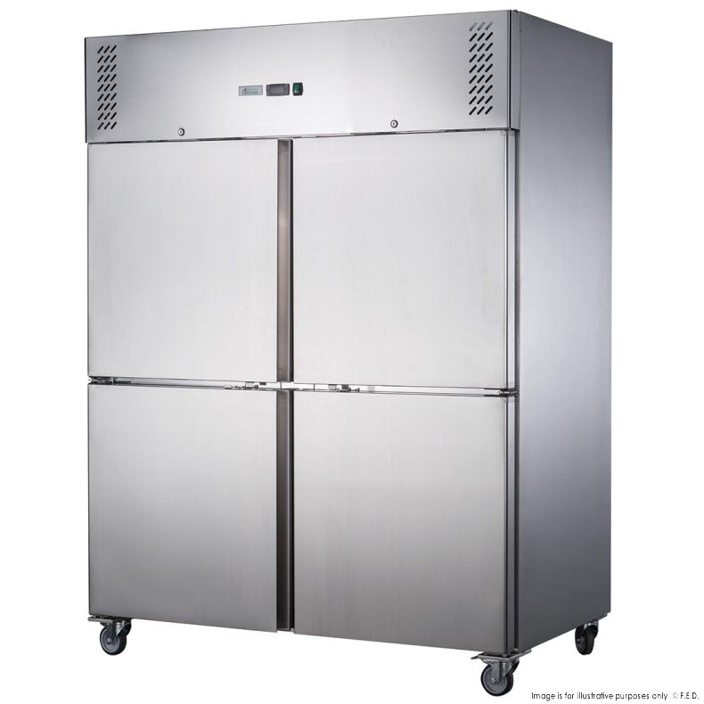 FED-X Stainless Steel Four Door Upright Freezer - XURF1200S2V