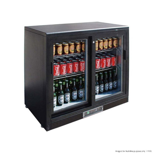 Thermaster Black Magic Double Sliding Door Drink Cooler - SC248SD