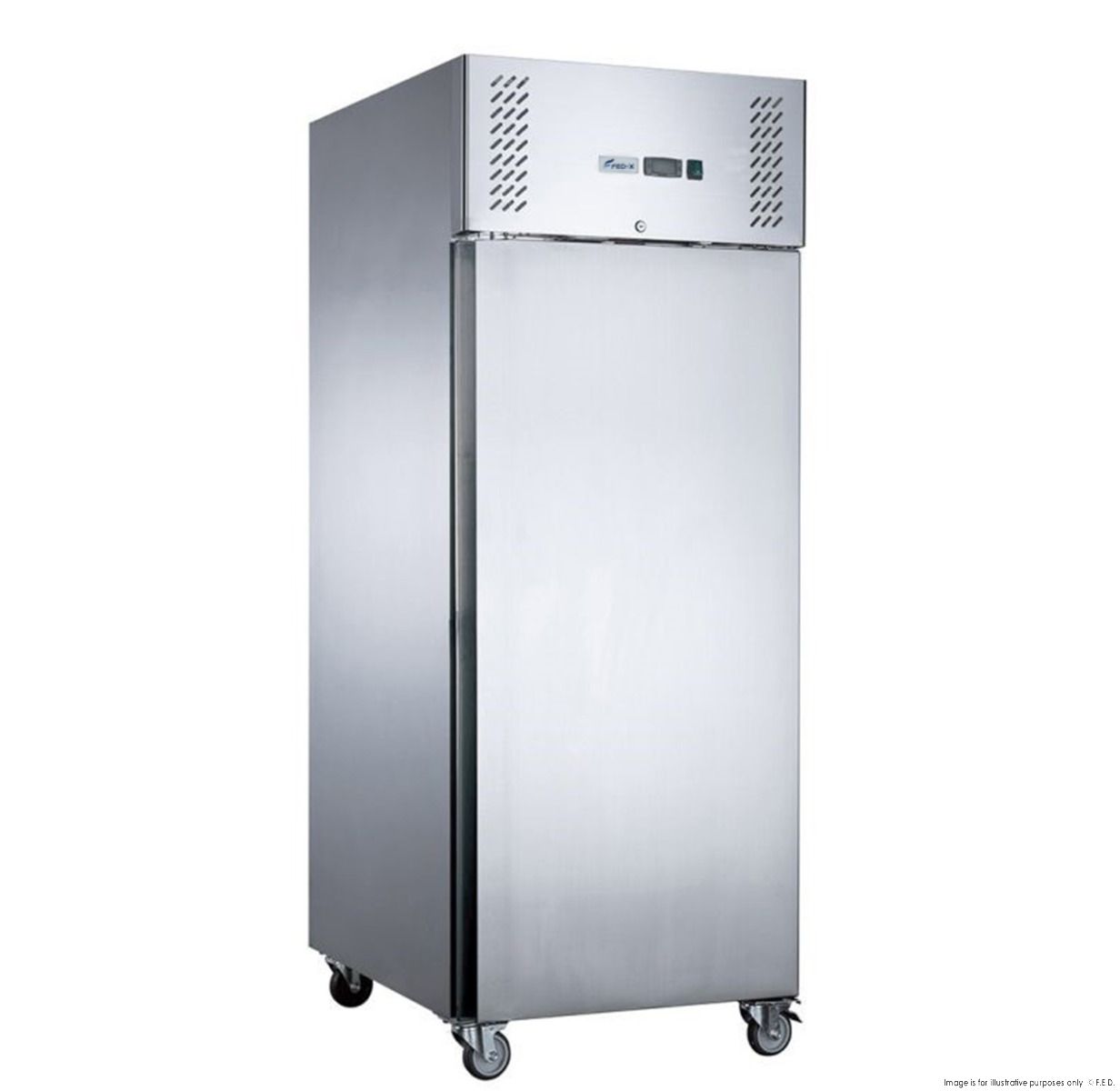 FED-X Stainless Steel Single Full Door Upright Fridge - XURC600SFV