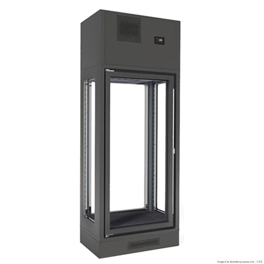 Fagor Single Zone 1 Door Black Wall-Mounted Wine Cellar FWC-2601-1WB