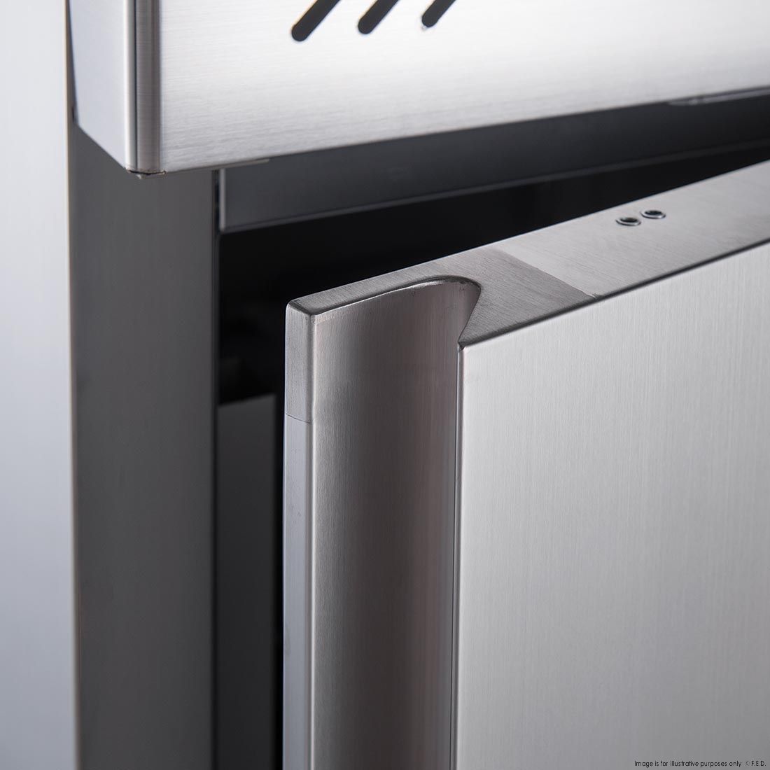 FED-X Stainless Steel Two Door Upright Fridge - XURC600S1V