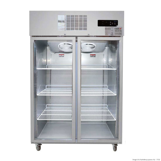 Thermaster Double Door Upright Display Fridge - SUCG1000
