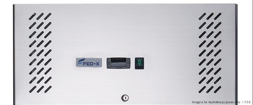 FED-X Stainless Steel Full Glass Door Upright Fridge - XURC600G1V