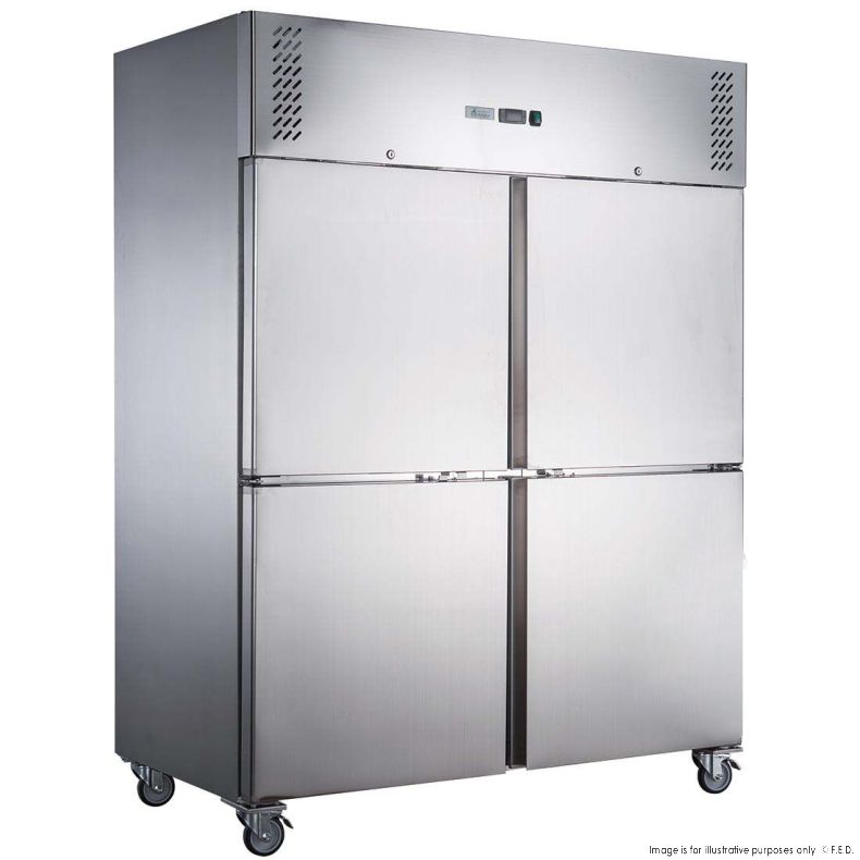 FED-X Stainless Steel Four Door Upright Freezer - XURF1200S2V