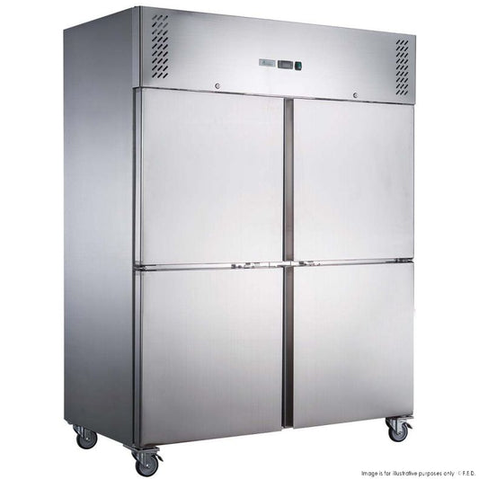 FED-X Stainless Steel Four Door Upright Freezer - XURF1200S2V