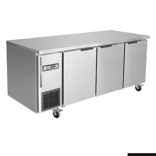 Thermaster Stainless Steel Triple Door Workbench Fridge - TS1800TN-3D