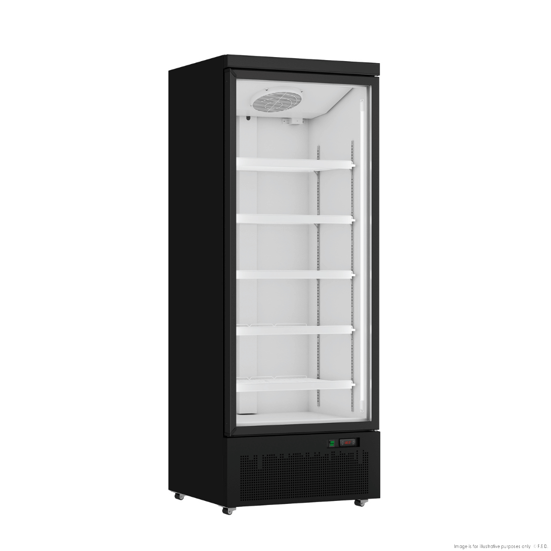Thermaster Door Supermarket Fridge Black - LG-600BGBM
