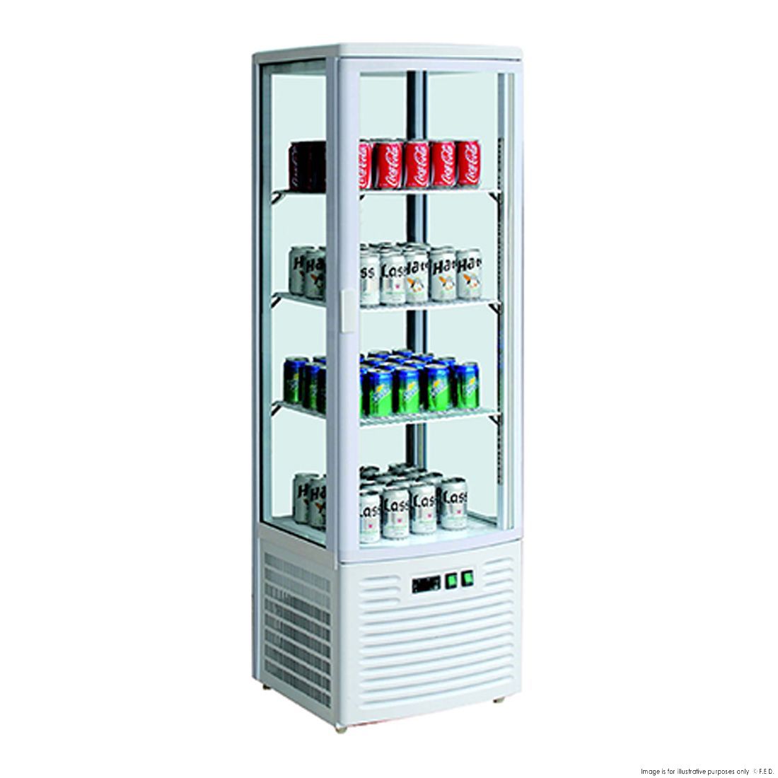 Thermaster Four-Sided Upright Beverage Display Fridge - LSC235