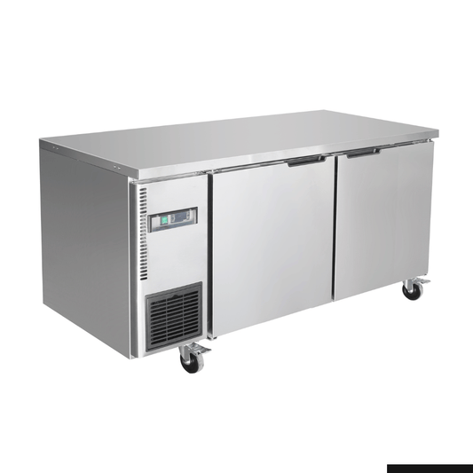 Thermaster Stainless Steel Double Door Workbench Fridge - TS1500TN