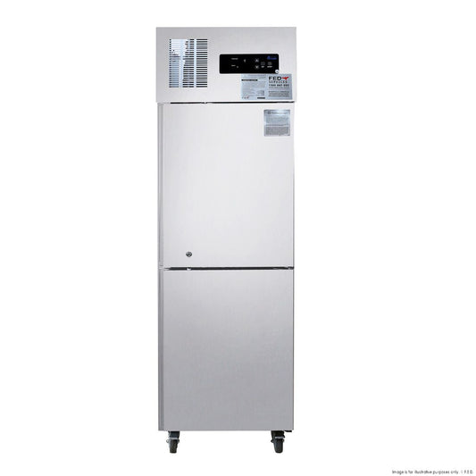 Thermaster 2 x Half Door Stainless Steel Fridge - SUC500