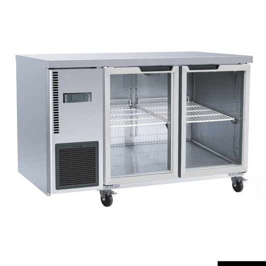 Thermaster Double Glass Door Workbench Fridge - TL1200TNG