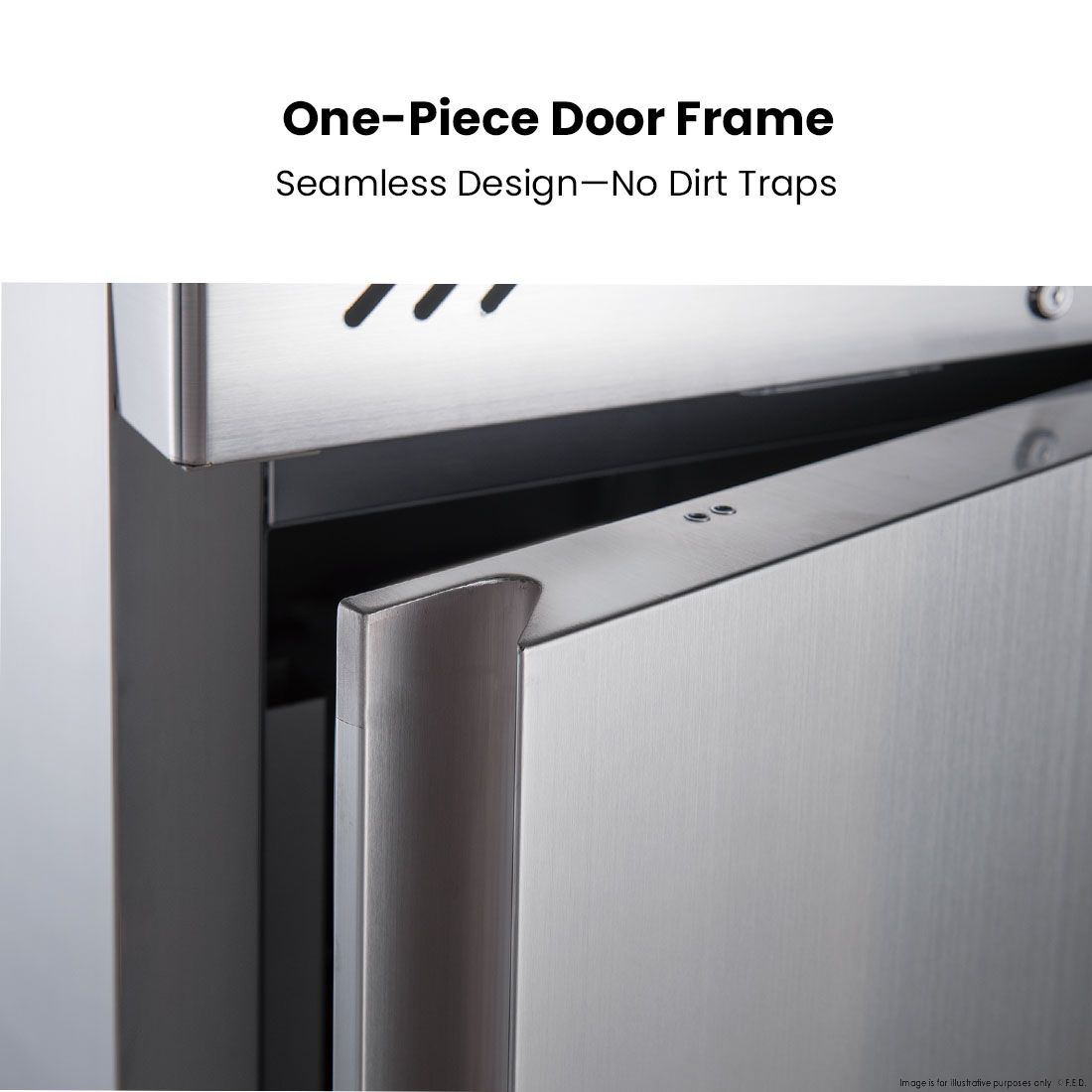FED-X Stainless Steel Single Full Door Upright Fridge - XURC600SFV