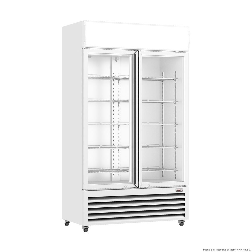 Thermaster Two Glass Door Colourbond Upright Drink Fridge - LG-730P