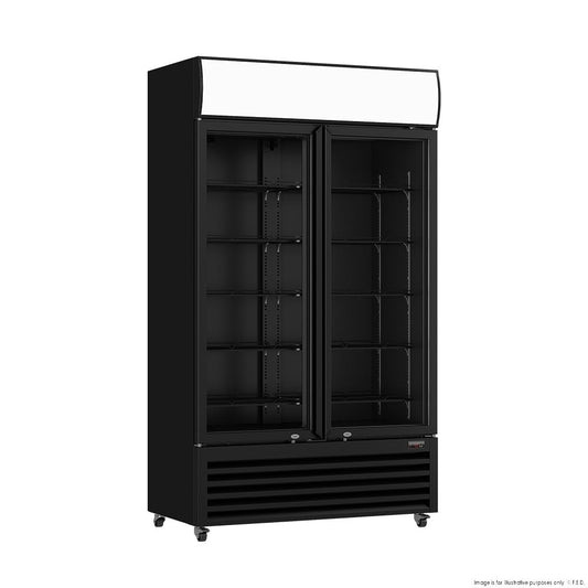 Thermaster Two Glass Door Colourbond Upright Drink Fridge - LG-730BP