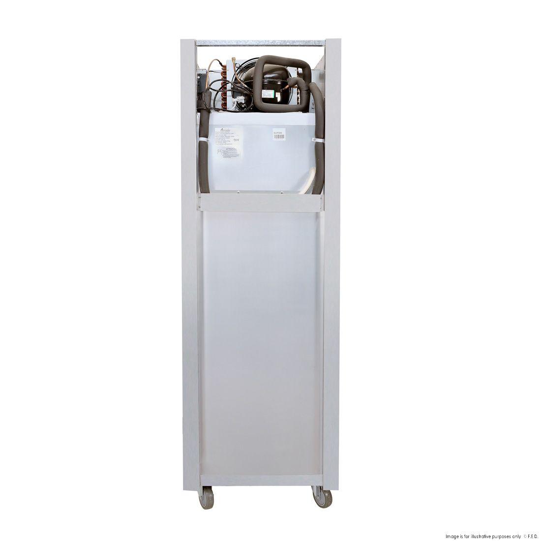 Thermaster 2 x Half Door Stainless Steel Fridge - SUC500