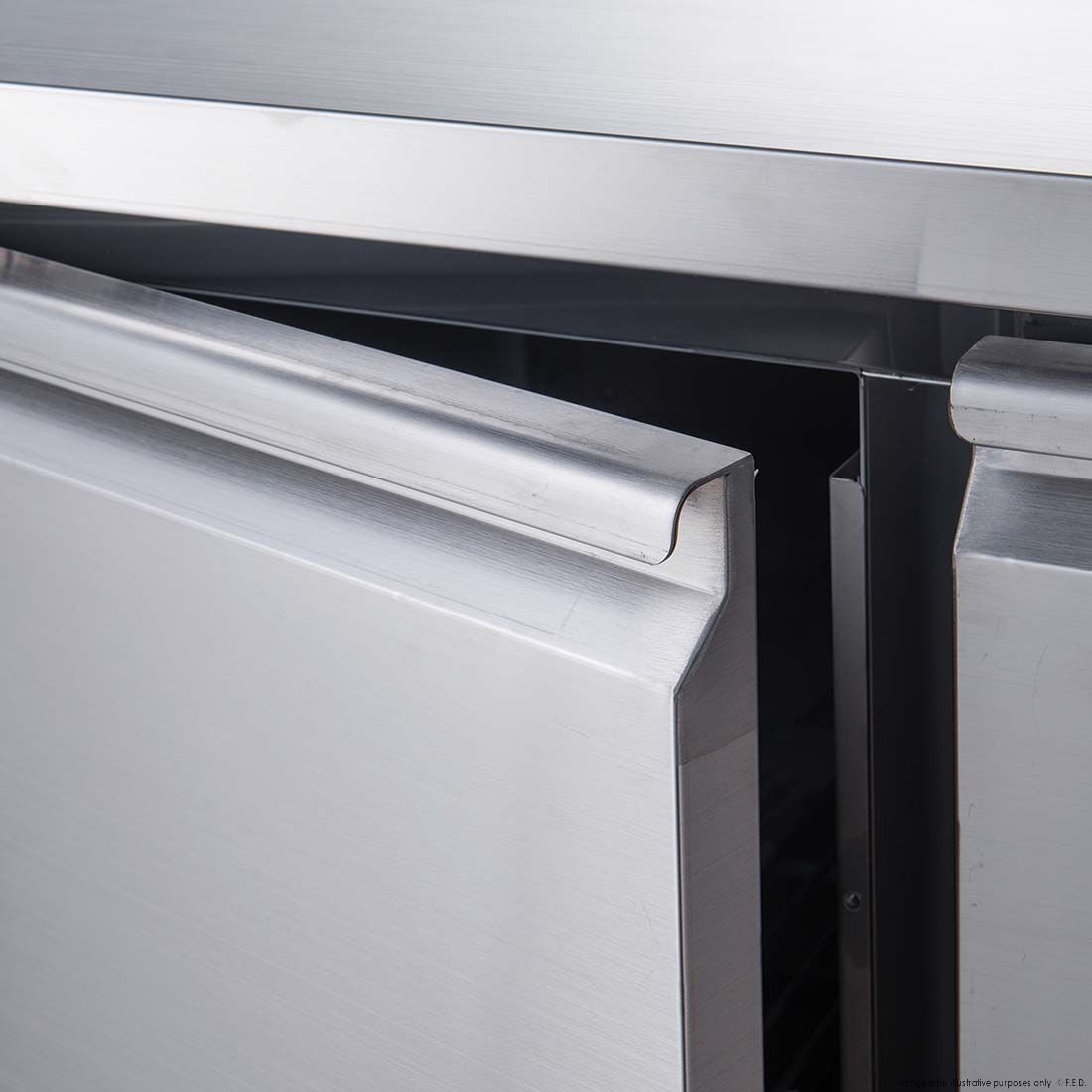FED-X Three Door Standard Saladette On Castors - XPZ3600TN